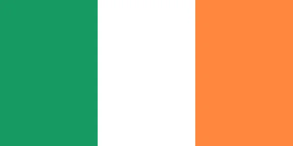A normál arány és színes módban Rgb Írország lobogója — Stock Vector