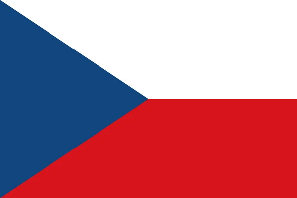 Flaga narodowa Republika Czeska — Wektor stockowy