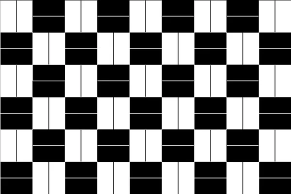 Geometrische zwart-wit dubbele rechthoek — Stockvector