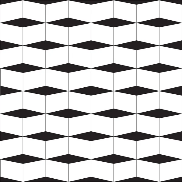 Vodorovná čára geometrické čtvercové pole černé a bílé — Stockový vektor
