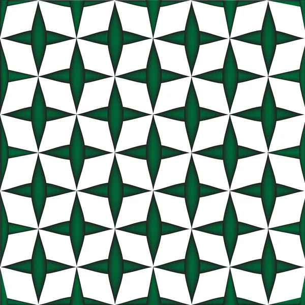Geometrischer quadratischer Kasten grün plus auf weißem Hintergrund — Stockvektor