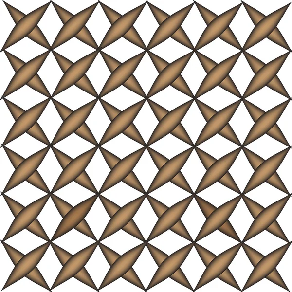 Geometrische vierkante doos bruine patroon — Stockvector