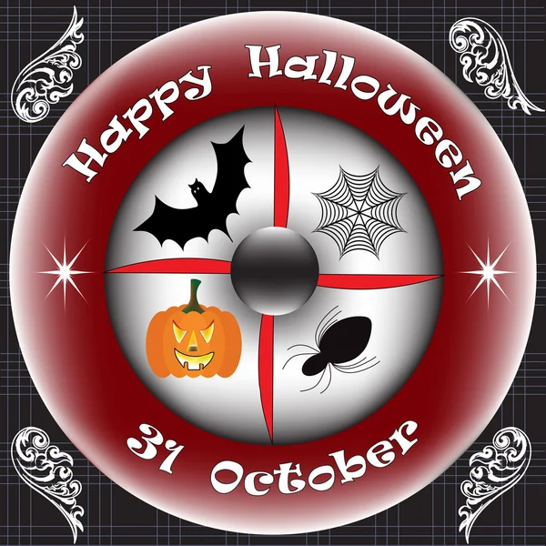 Happy halloween on 31 october — Stock Vector