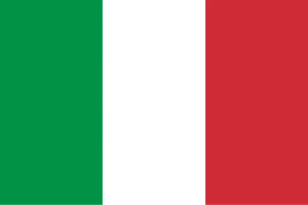 Olasz zászló szabványos méretű arány és színes módban piros zöld kék, vektoros illusztráció — Stock Vector