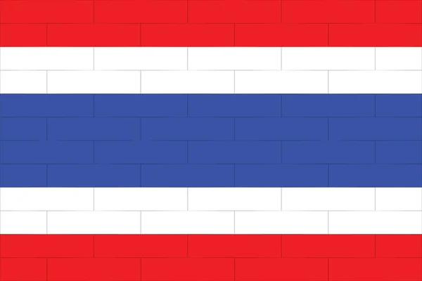 Thailand vlag in kunst design vector illustratie 4 — Stockvector