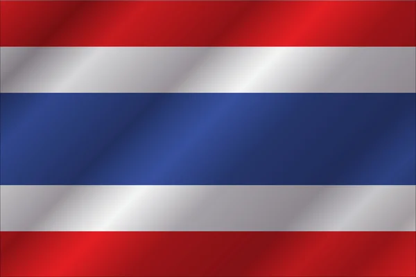 Bandeira da Tailândia em desenho de arte ilustração vetorial 6 — Vetor de Stock