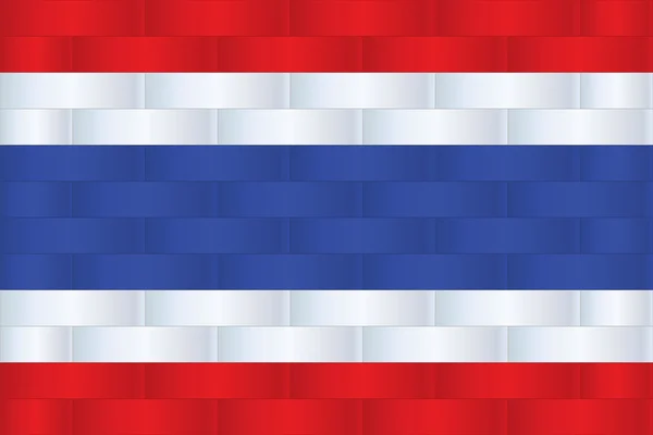 Thailand vlag in kunst design vector illustratie 9 — Stockvector