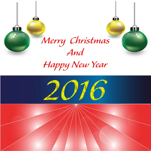 180. mutlu yeni yıl 2016 Noel topu yarım beyaz arka ile