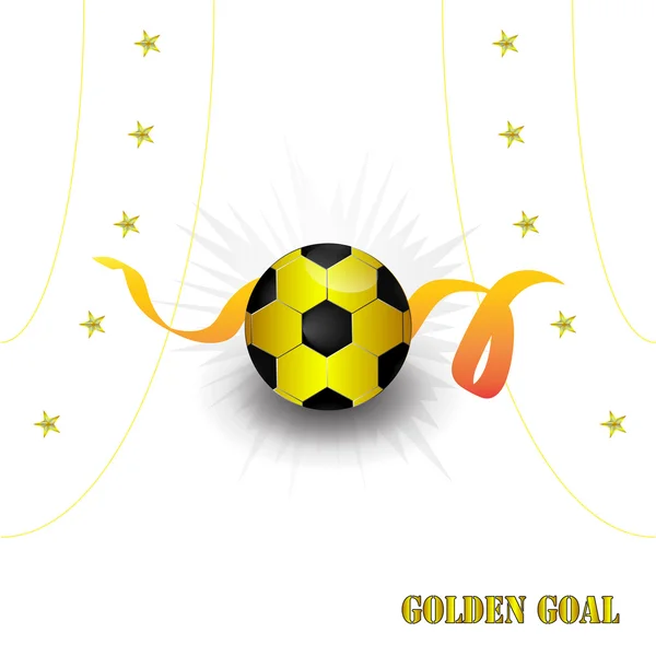 206. Football backgrond golden goal — Stock Vector