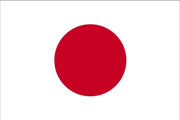 Japon Drapeau taille standard couleur et rapport — Image vectorielle