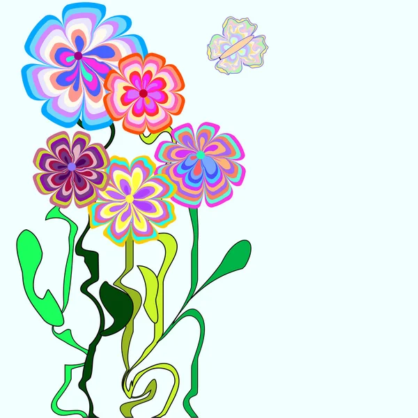 Abstrakt blommor — Stock vektor