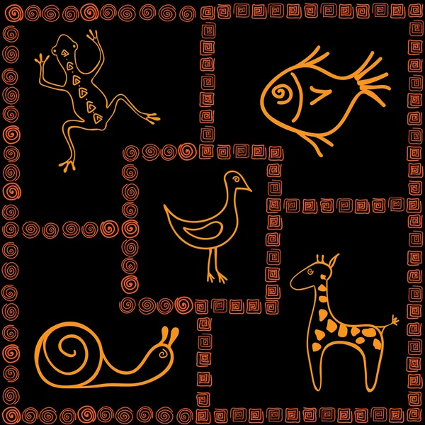 African motifs — Stock Vector