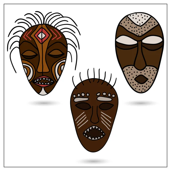Máscaras africanas — Archivo Imágenes Vectoriales