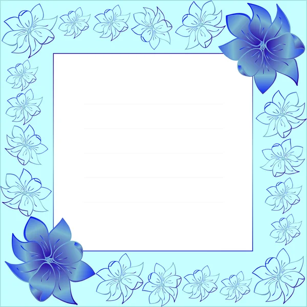 Frame with flowers — Stock Vector