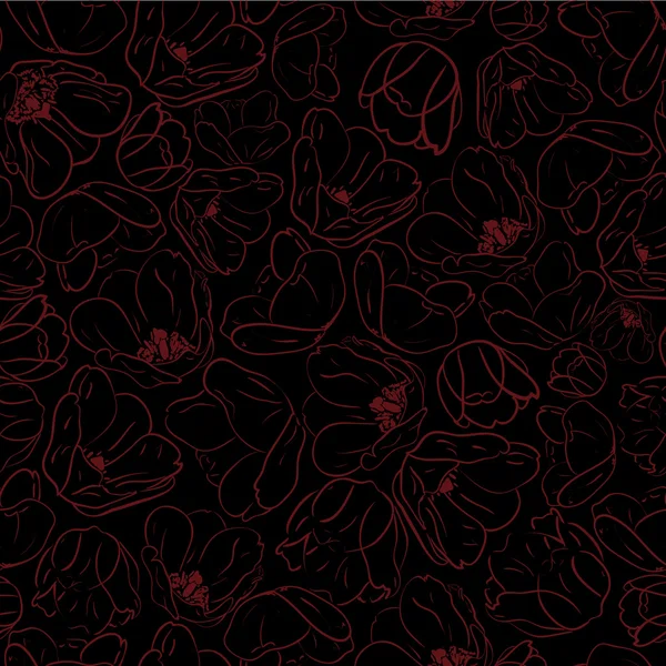 Modèle sans couture avec tulipes — Image vectorielle