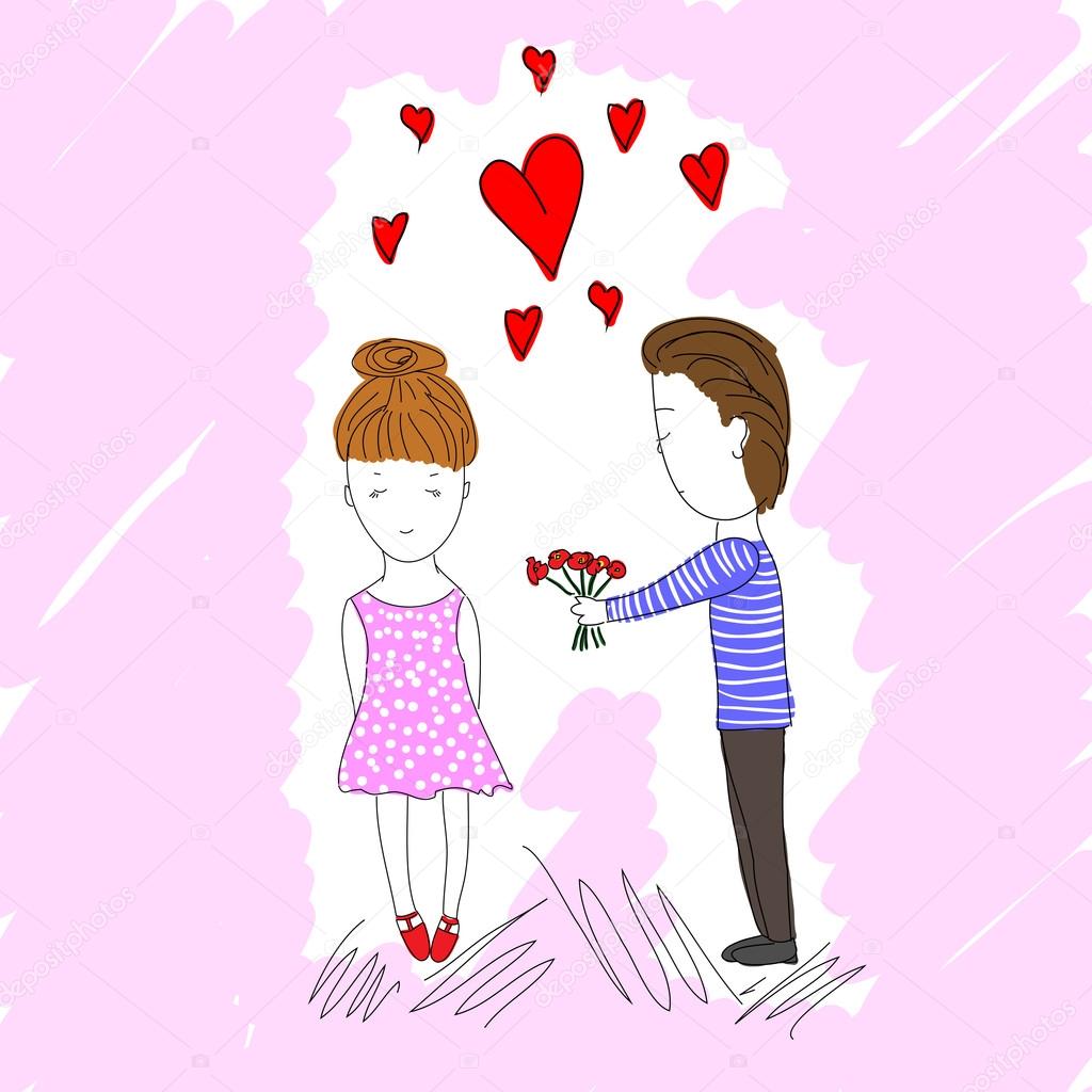 Pareja enamorada caricatura imágenes de stock de arte vectorial | Depositphotos Pareja enamorada caricatura imágenes de stock de arte vectorial | Depositphotos