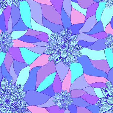 Doodle elemanları ile Seamless Modeli