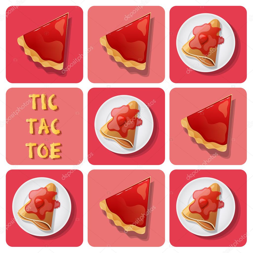 Tic-Tac-Toe of crepe and tart