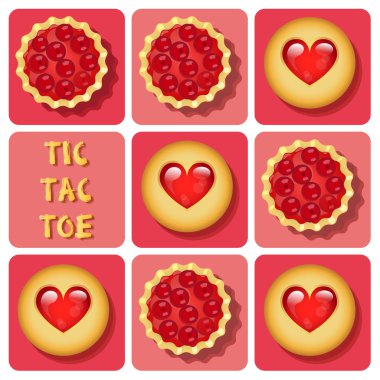 Tic Tac Toe çerez ve tart
