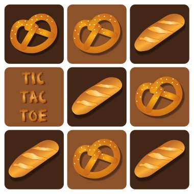Tic Tac Toe ekmek ve simit