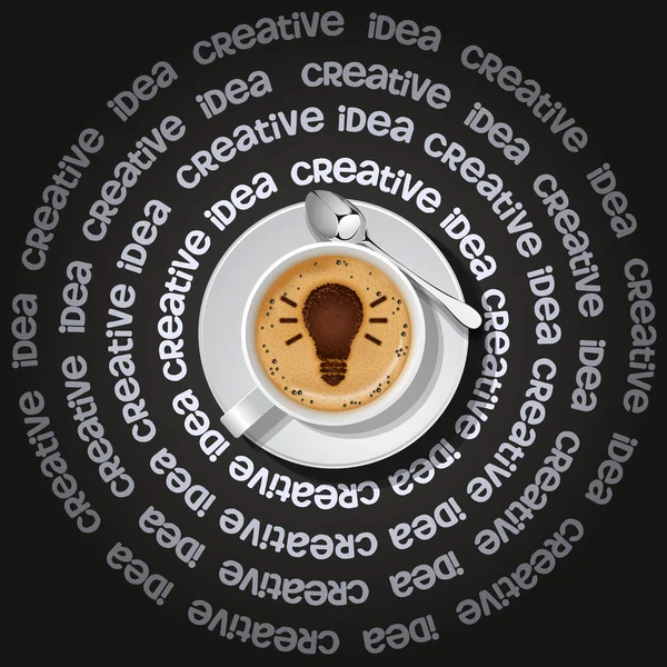 Tasse d'ampoule au cappuccino — Image vectorielle
