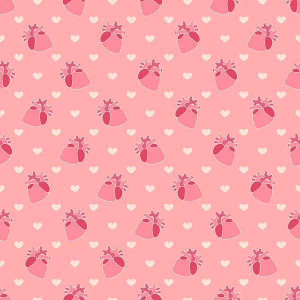 Heart seamless pattern — Stock Vector