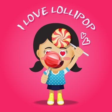 mutlu kadın büyük lolipop