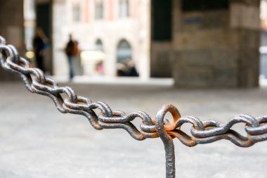 Bulanık artalanları Milano ile büyük paslı zinciri