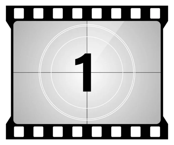 Ein Klassischer Film Countdown Auf Platz Eins — Stockvektor