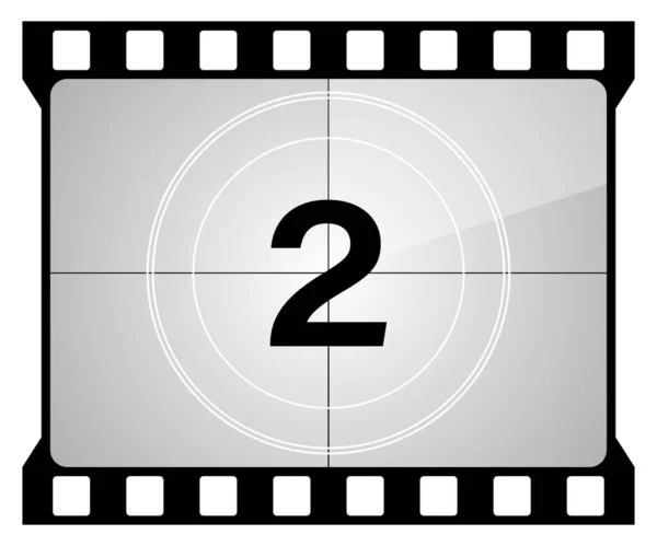 Ein Klassischer Film Countdown Auf Platz Zwei — Stockvektor