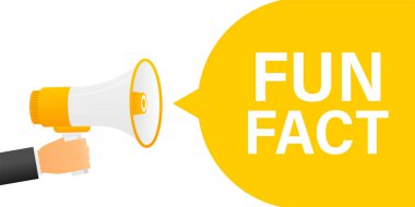 Eğlenceli gerçeklerle el ele megafon tutuş.