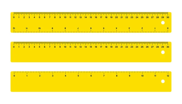 30Cm Medida Fita Régua Medição Métrica Escola Régua Métrica —  Vetores de Stock