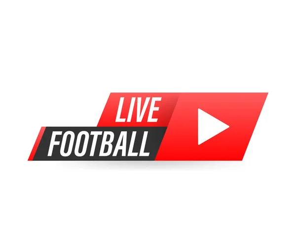 Live Football Streaming Icon Badge Button Трансляций Онлайн Трансляций Футбольных — стоковый вектор