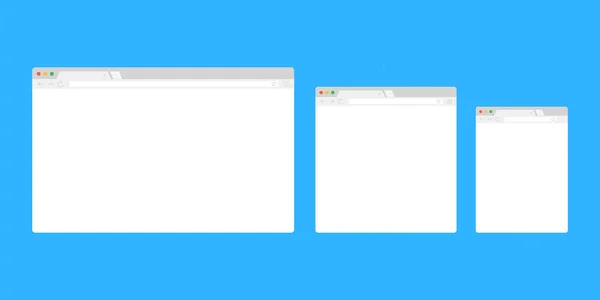 Illustration Des Browserfenstervektors Browser Oder Webbrowser Flachen Stil Fensterkonzept Internet — Stockvektor