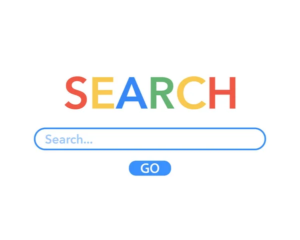 Vector Element Search Bar Site Search Engine Template — Stock Vector