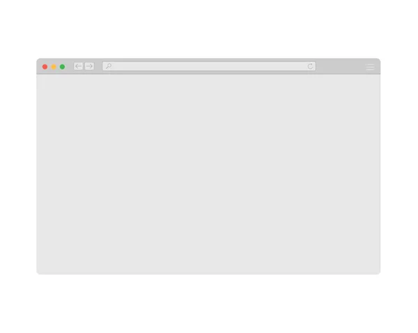 Obrázek Vektoru Okna Prohlížeče Prohlížeč Nebo Webový Prohlížeč Plochém Stylu — Stockový vektor
