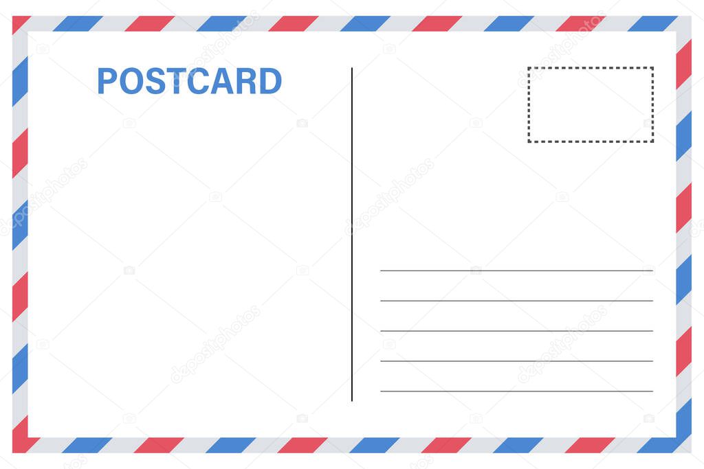 Vector postcard with white paper texture