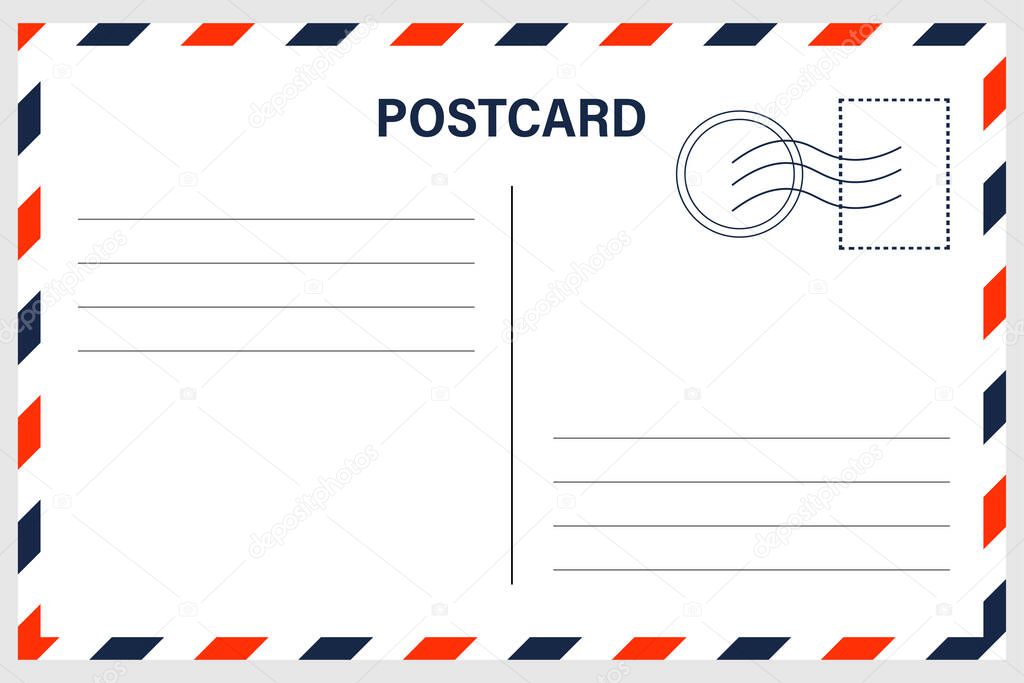 Vector postcard with white paper texture