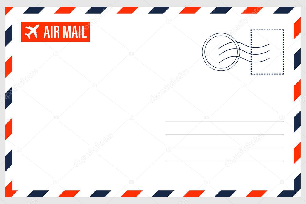 Airmail Envelope Border - Vector Illustration