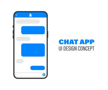 Düz Mesajlar Baloncukları. Sohbet arayüzü. Mesaj baloncukları.
