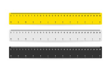 30 cm mezura cetvel okul metrik ölçümü. Ölçü cetveli