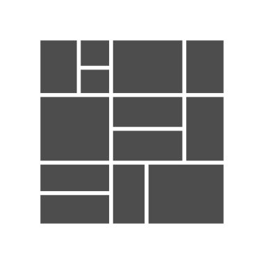 Fotoğraf veya resimleme için şablon kolaj çerçeveleri. Montaj fotoğraf çerçevesi şablonu. Vektör Ruh hali Yönetim Kurulu Marka Sunumu. Moodboard, Logo Şablonu, Evrensel Renk Paleti Kolaj Çerçeveleri.