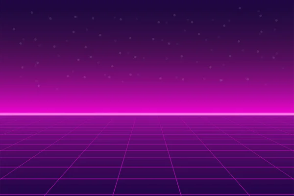 Parlak retro pembe arka plan fütüristik manzara 1980 'ler tarzı