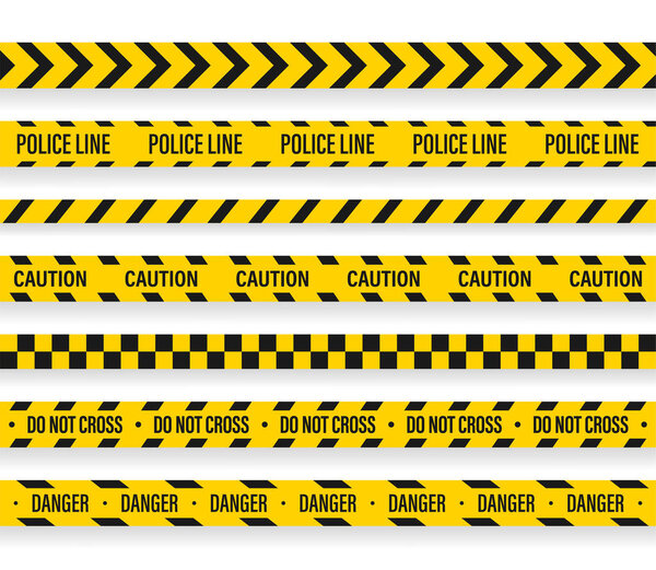 Vector Police line do not cross tape design