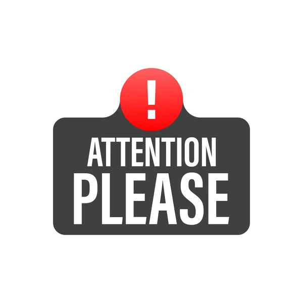 Attention Please Concept Vector Illustration Important Announcement — Stock Vector