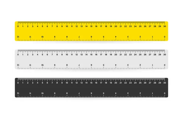 30Cm Measure Tape Ruler School Metric Measurement Metric Ruler — Stock Vector