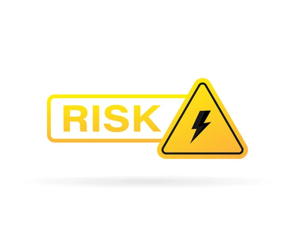 High Voltage Sign Risk Control Concept Presentation — Stock Vector