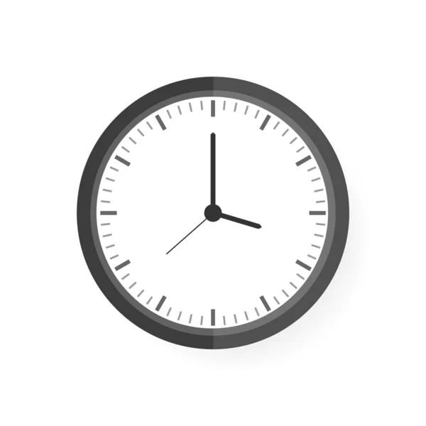 Icono Del Reloj Estilo Plano Temporizador Sobre Fondo Blanco Reloj — Vector de stock