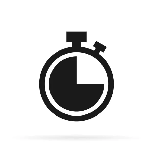 Icono Vector Reloj Sobre Fondo Blanco — Archivo Imágenes Vectoriales