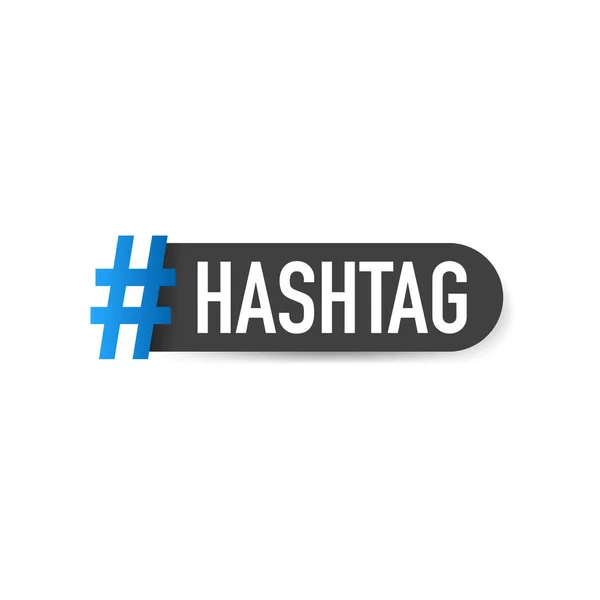 Hashtag Communicatieteken Witte Achtergrond — Stockvector